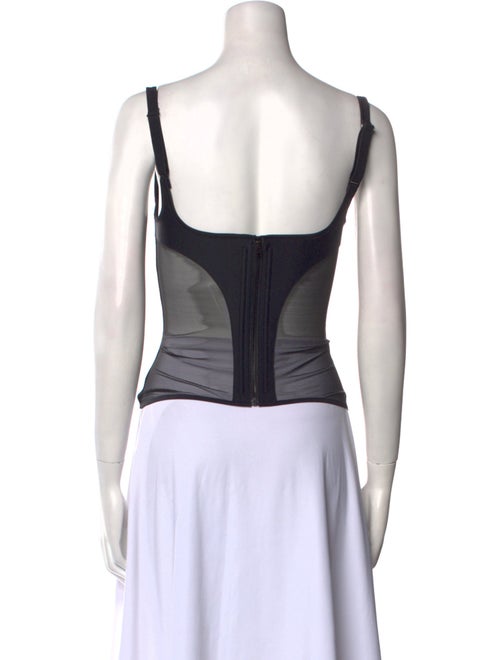 Mugler Square Neckline Sleeveless Top