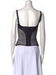 Mugler Square Neckline Sleeveless Top