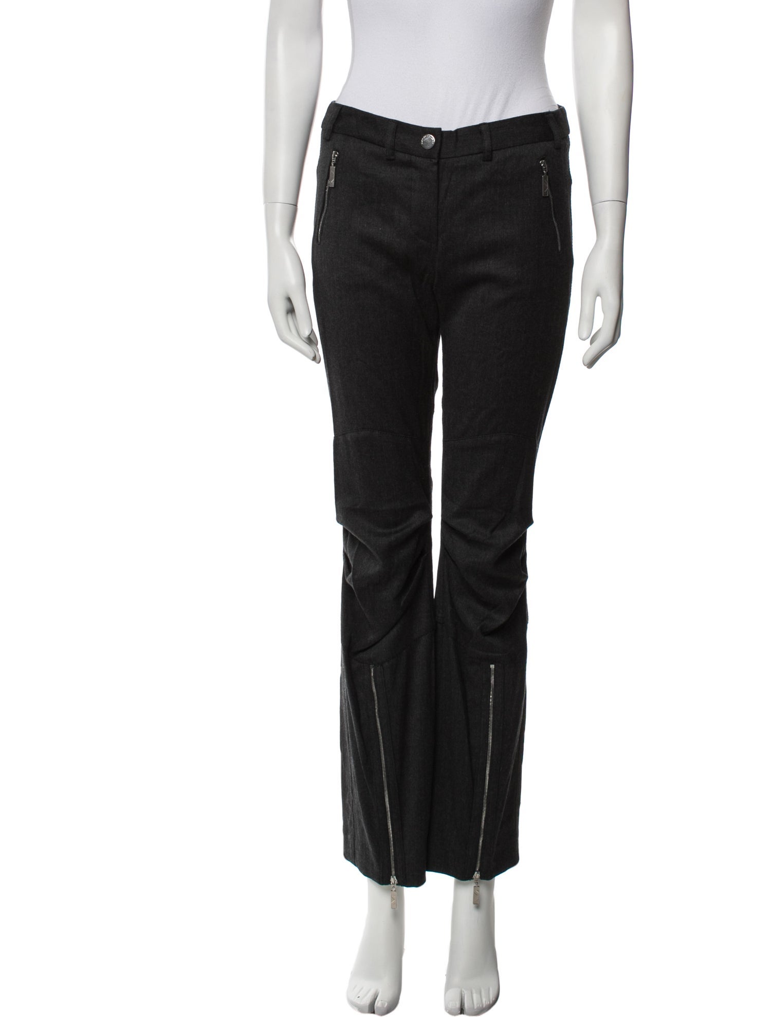 Mugler Virgin Wool Straight Leg Pants