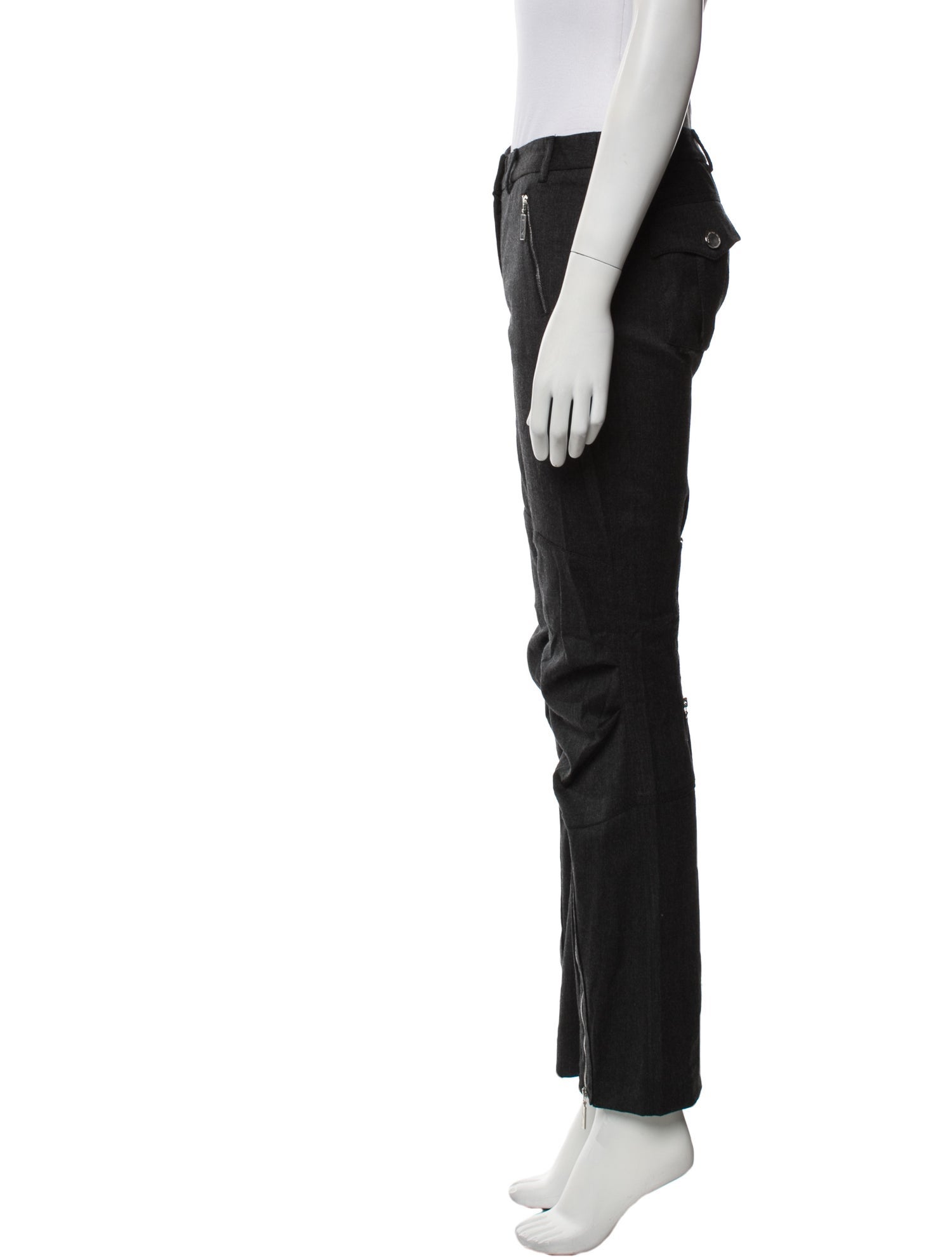 Mugler Virgin Wool Straight Leg Pants