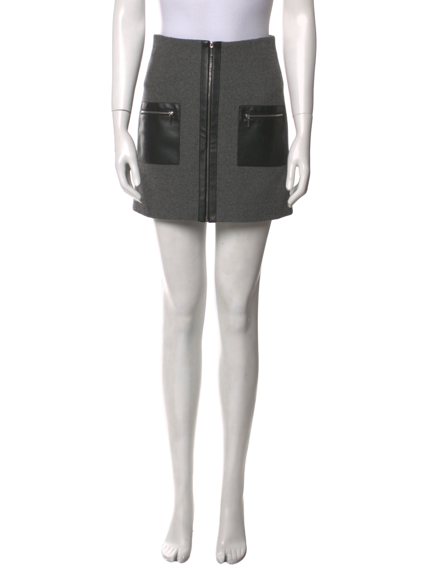 Mugler Pleated Accents Knee-Length Skirt