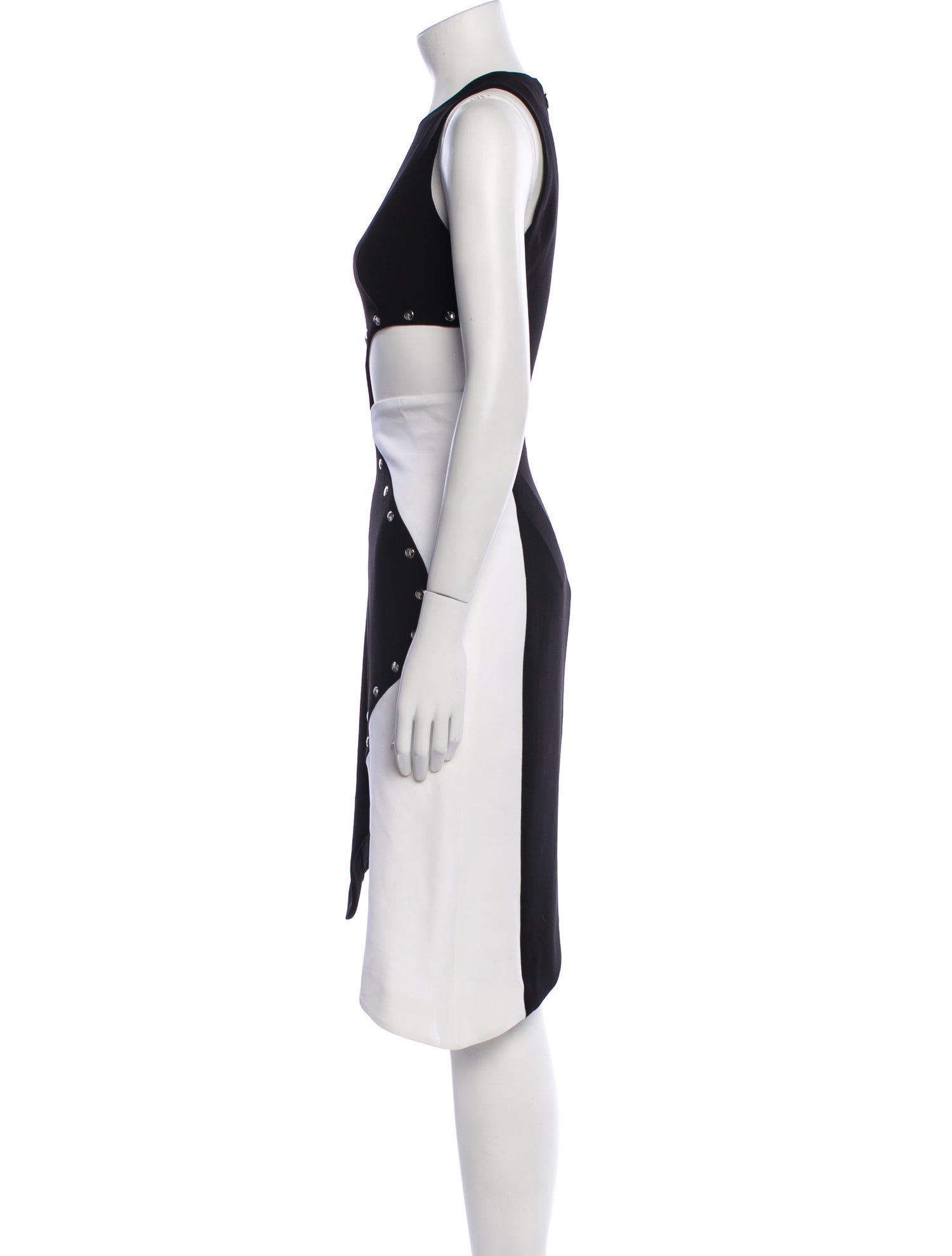 Mugler Crew Neck Midi Length Dress