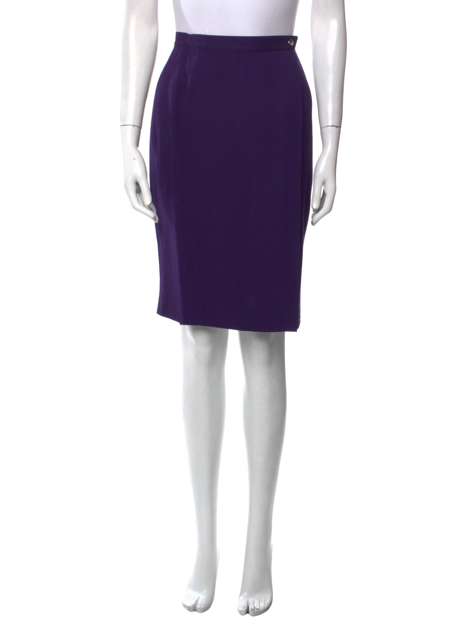 Mugler Wool Knee-Length Skirt