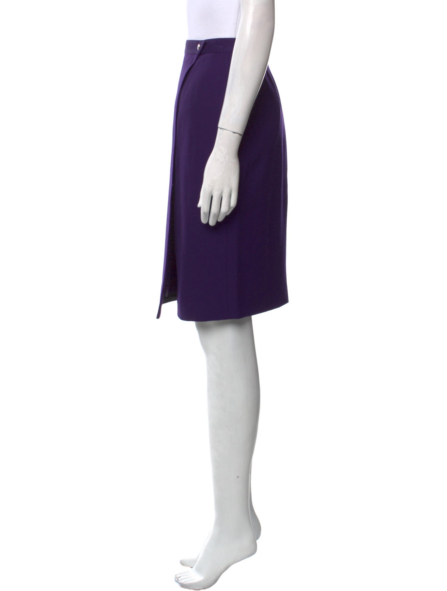 Mugler Wool Knee-Length Skirt