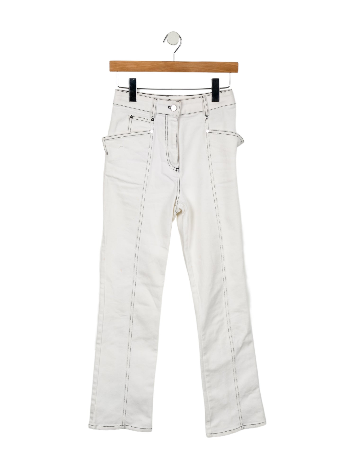 Mugler High-Rise Straight Leg Jeans