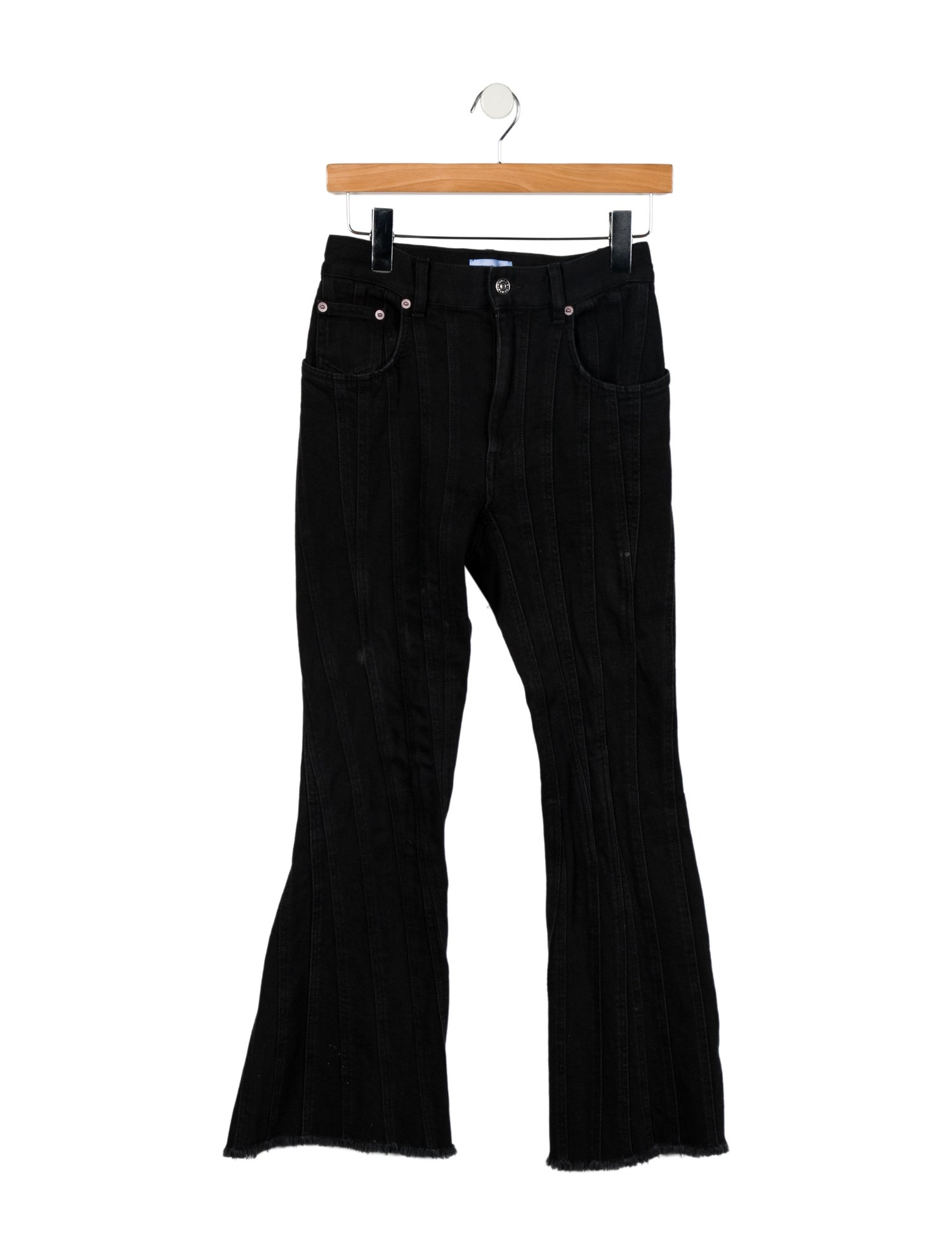 Mugler Mid-Rise Wide Leg Jeans