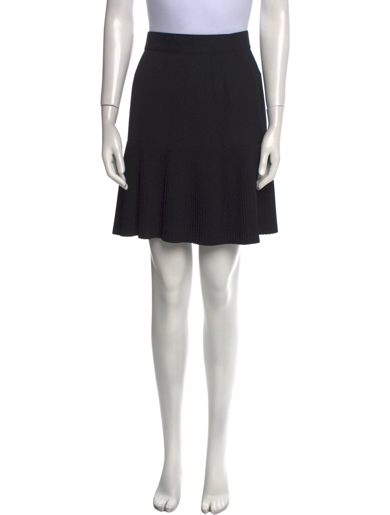 Mugler Pleated Accents Knee-Length Skirt