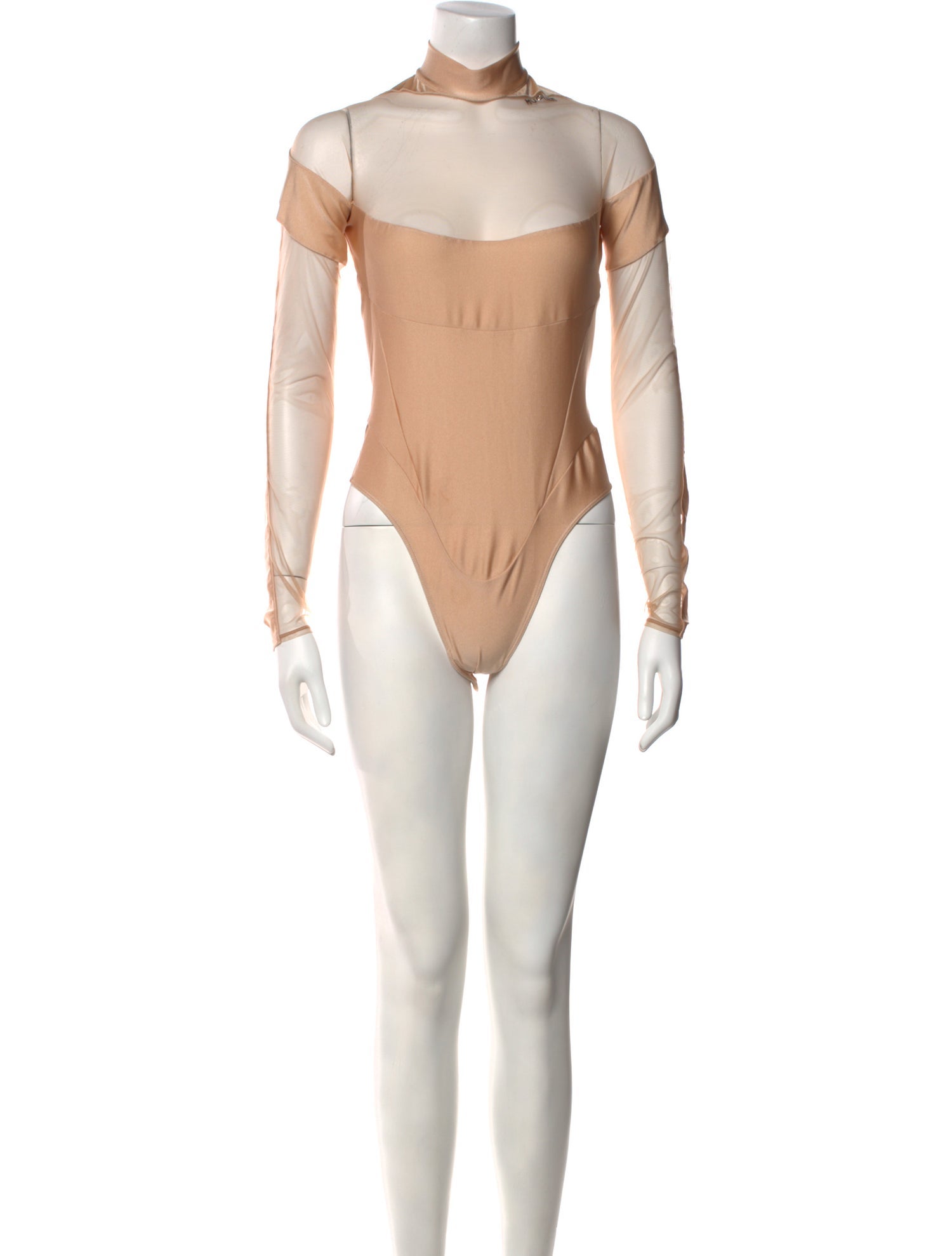 Mugler Nylon Turtleneck Bodysuit