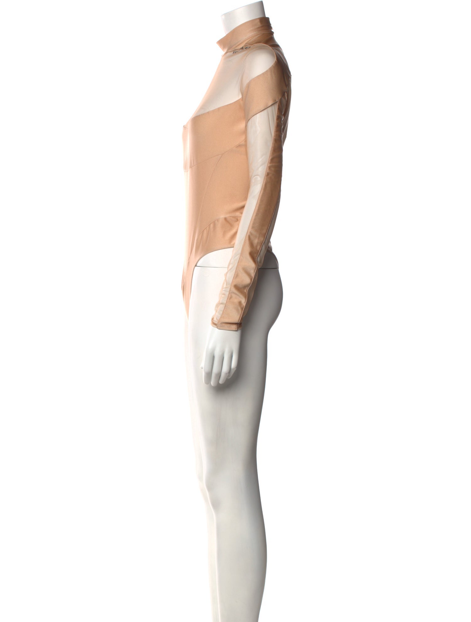 Mugler Nylon Turtleneck Bodysuit