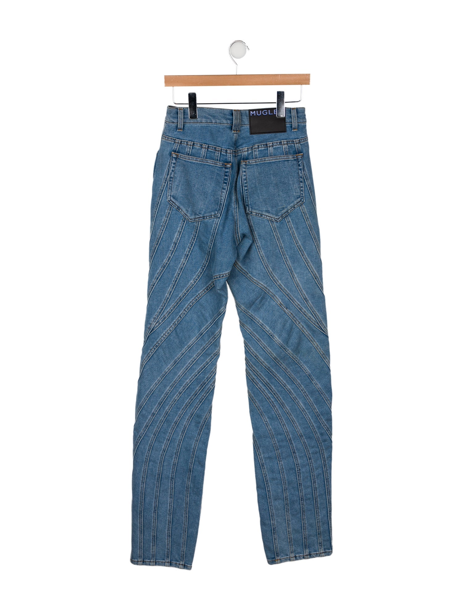 Mugler Mid-Rise Straight Leg Jeans