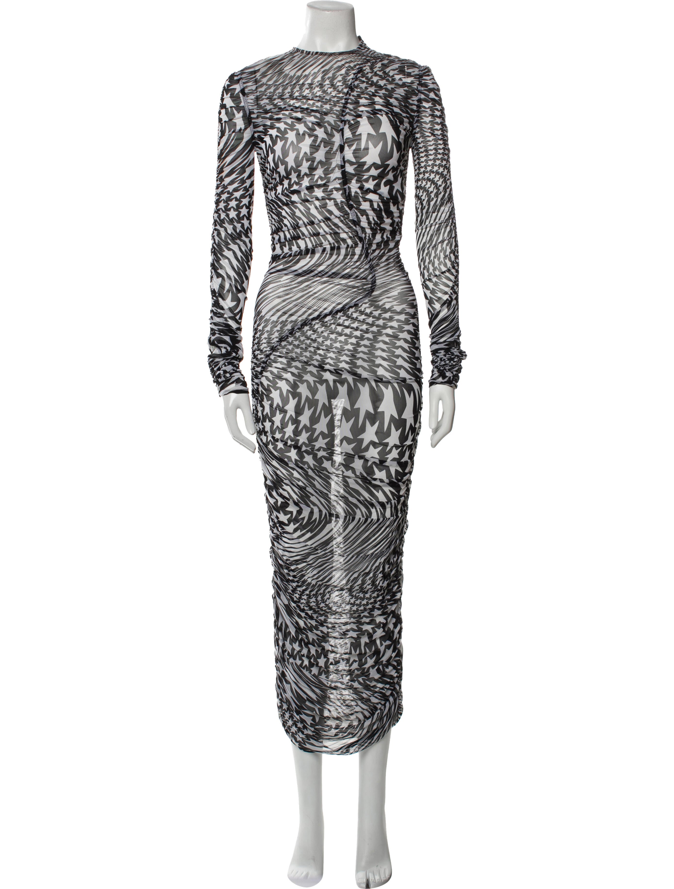 Mugler Mesh Midi Length Dress