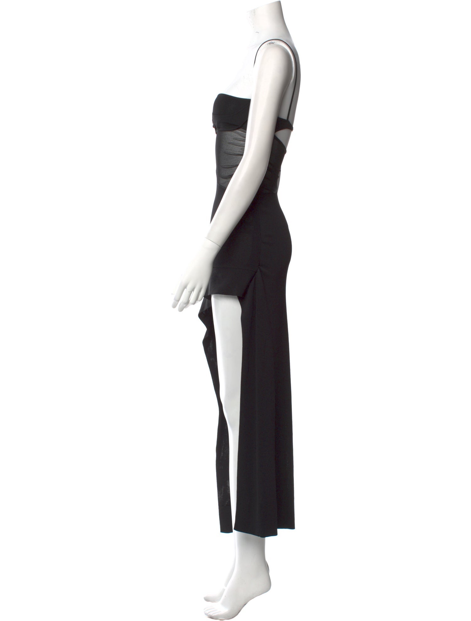Mugler Square Neckline Long Dress
