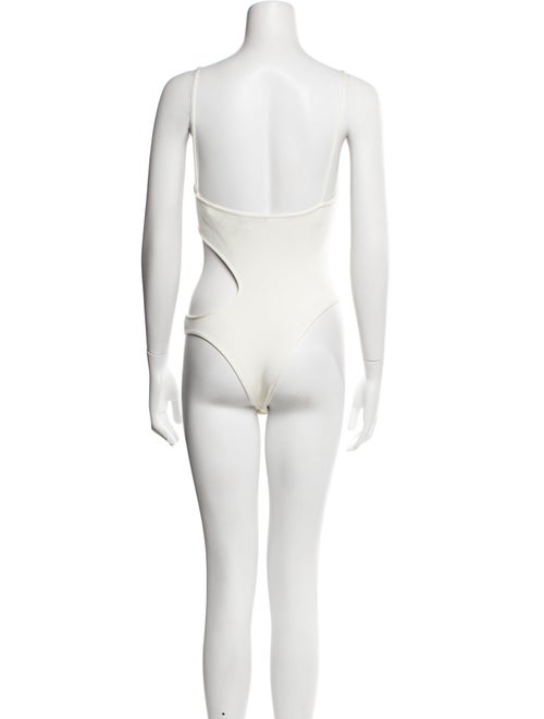 Mugler Square Neckline Sleeveless Bodysuit