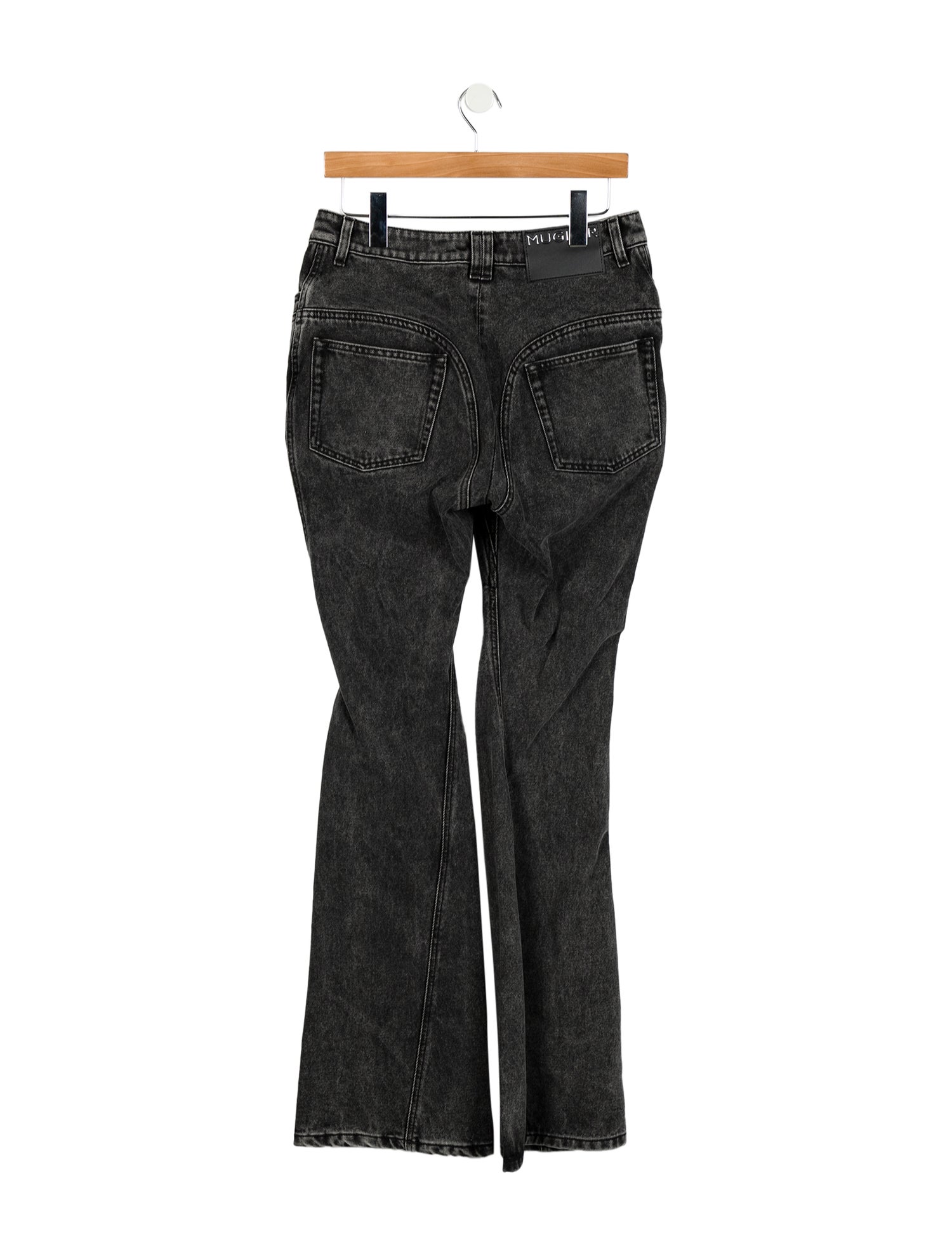 Mugler Mid-Rise Wide Leg Jeans