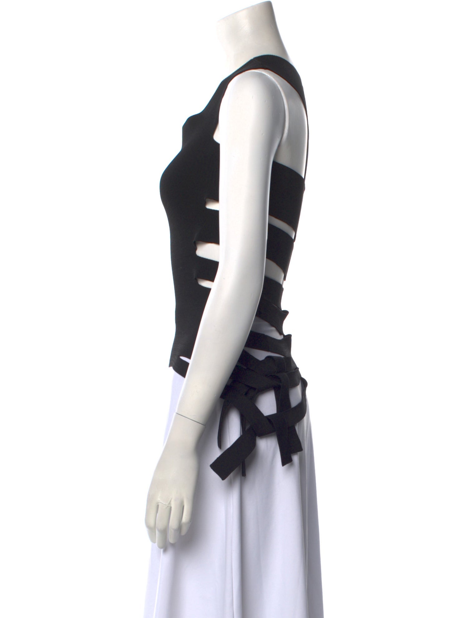 Mugler Scoop Neck Sleeveless Top