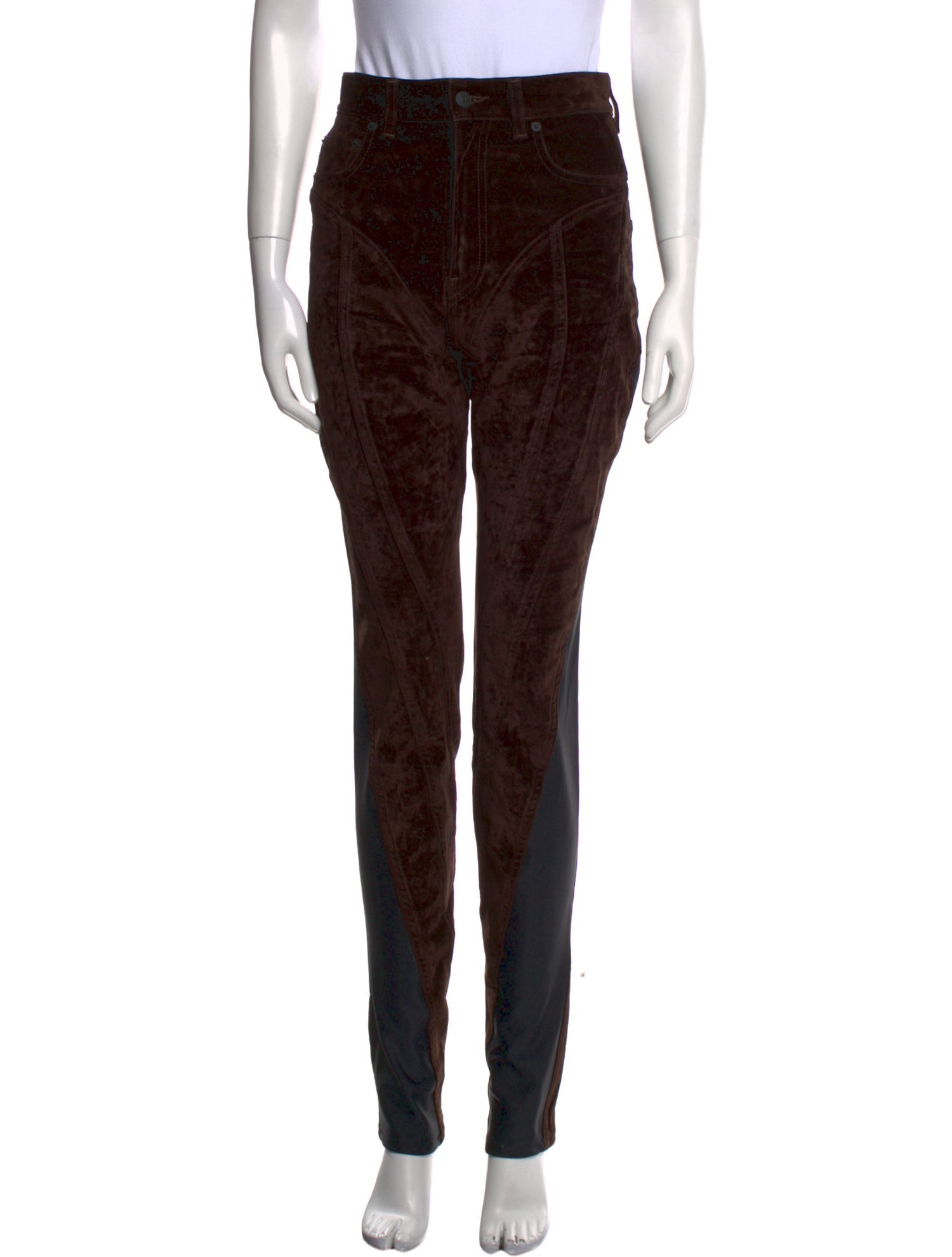 Mugler Velvet Skinny Leg Pants