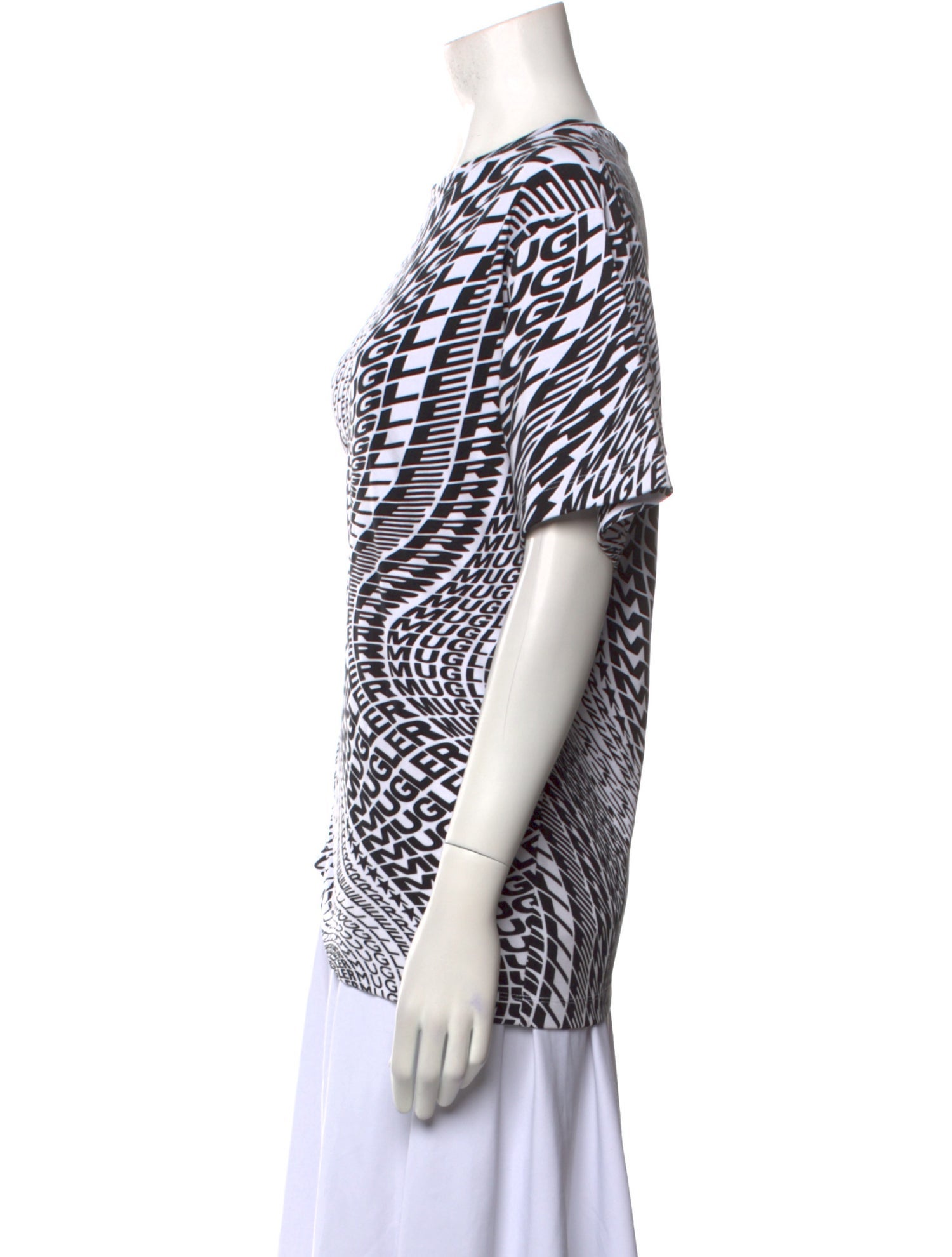 Mugler Printed Crew Neck T-Shirt