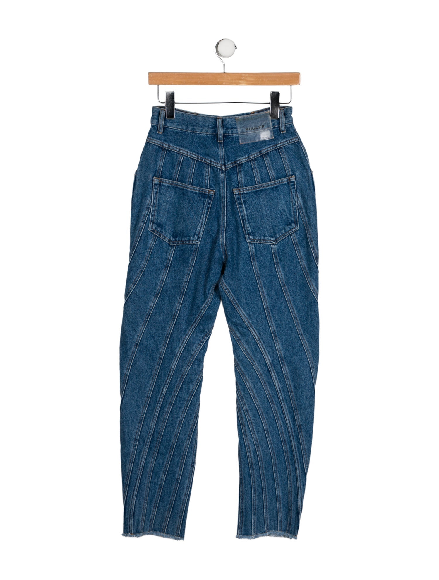 Mugler High-Rise Straight Leg Jeans