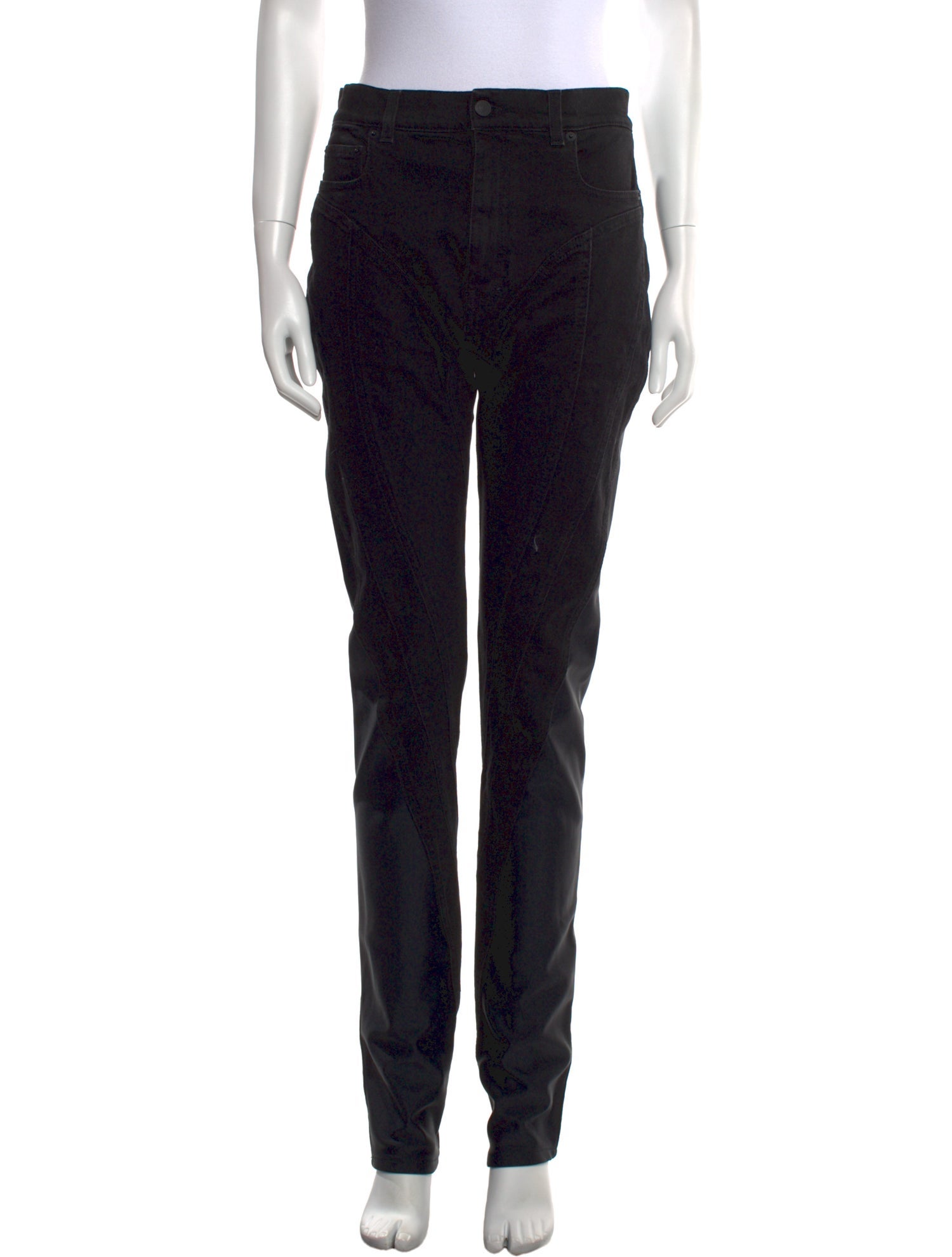 Mugler High-Rise Straight Leg Jeans