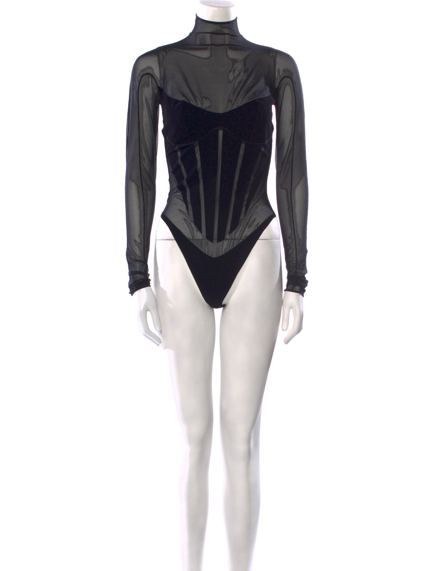 Mugler Turtleneck Long Sleeve Bodysuit w/ Tags