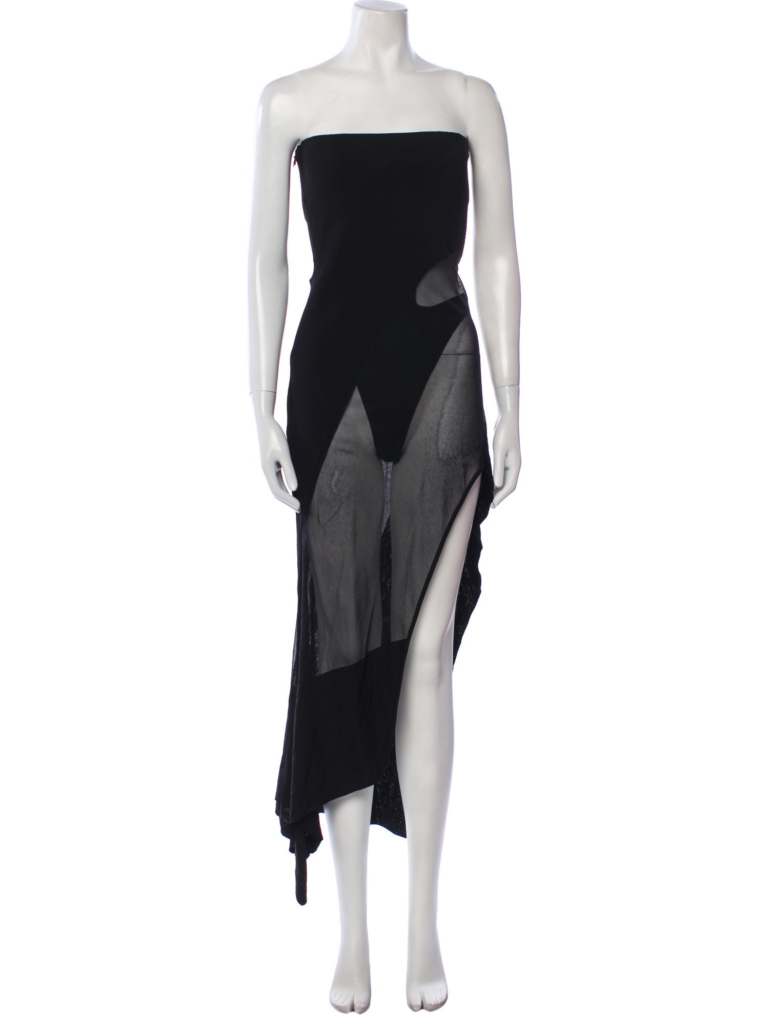 Mugler Colorblock Pattern Long Dress