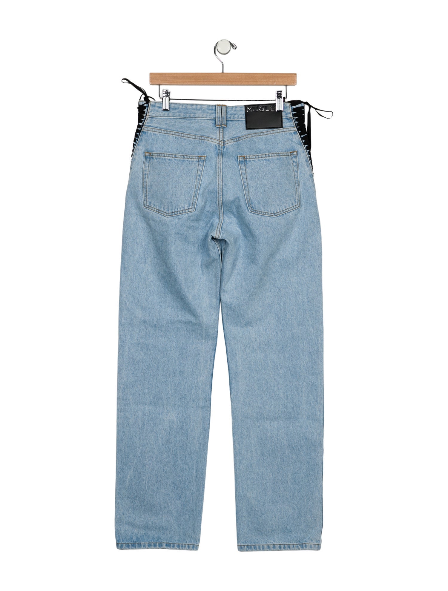 Mugler High-Rise Straight Leg Jeans w/ Tags