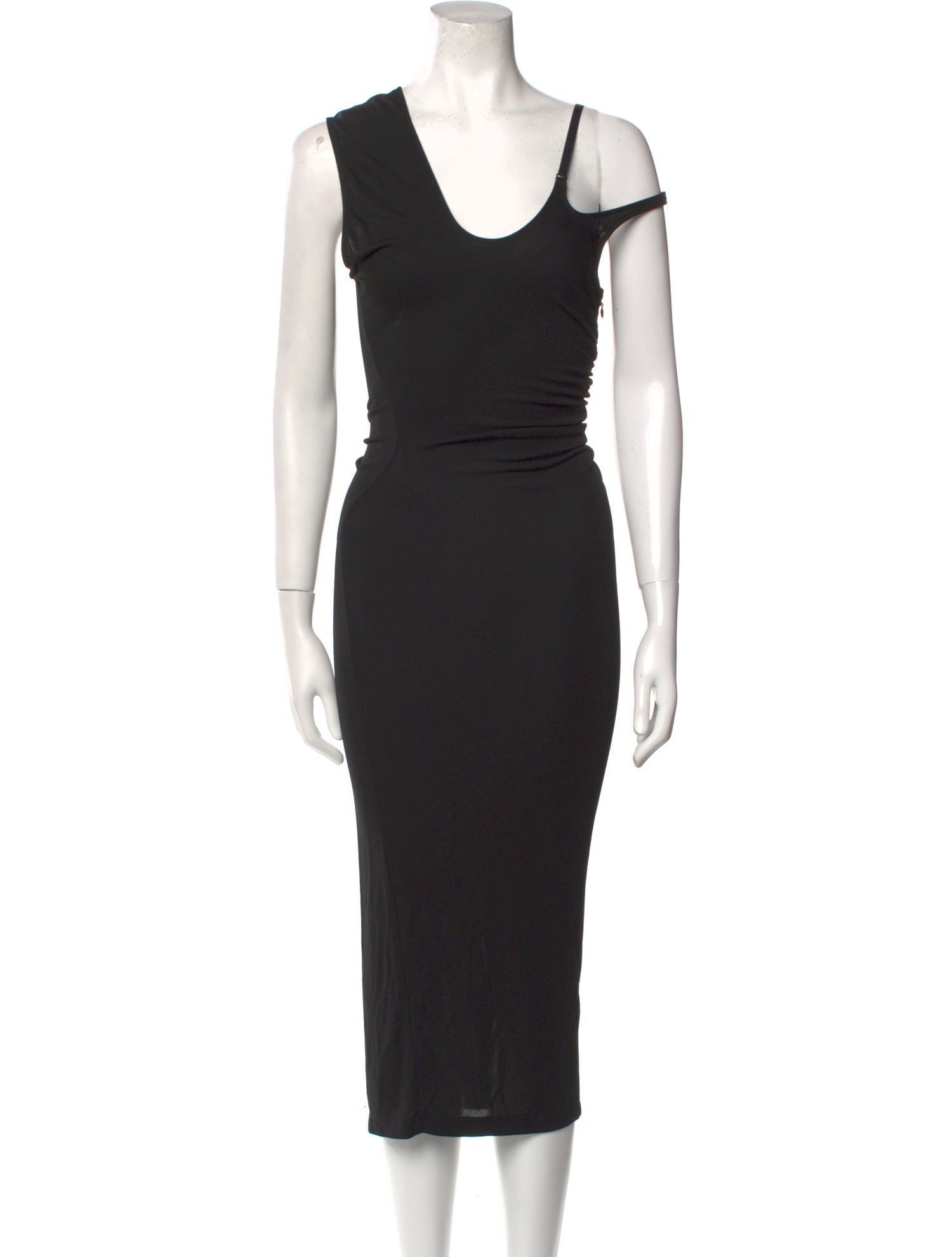 Mugler Scoop Neck Long Dress