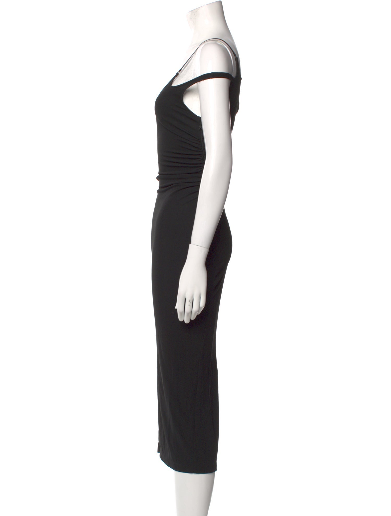 Mugler Scoop Neck Long Dress