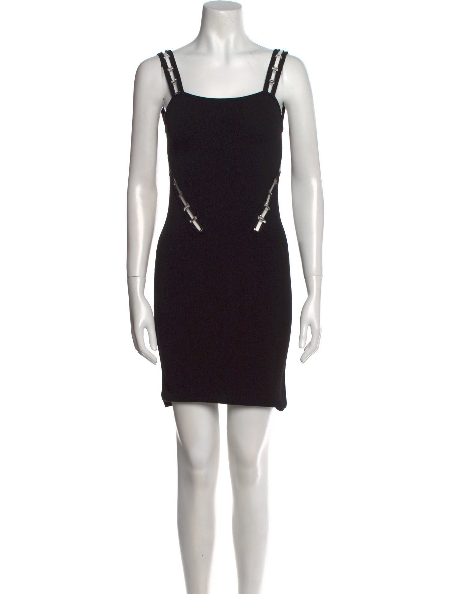 Mugler Square Neckline Mini Dress