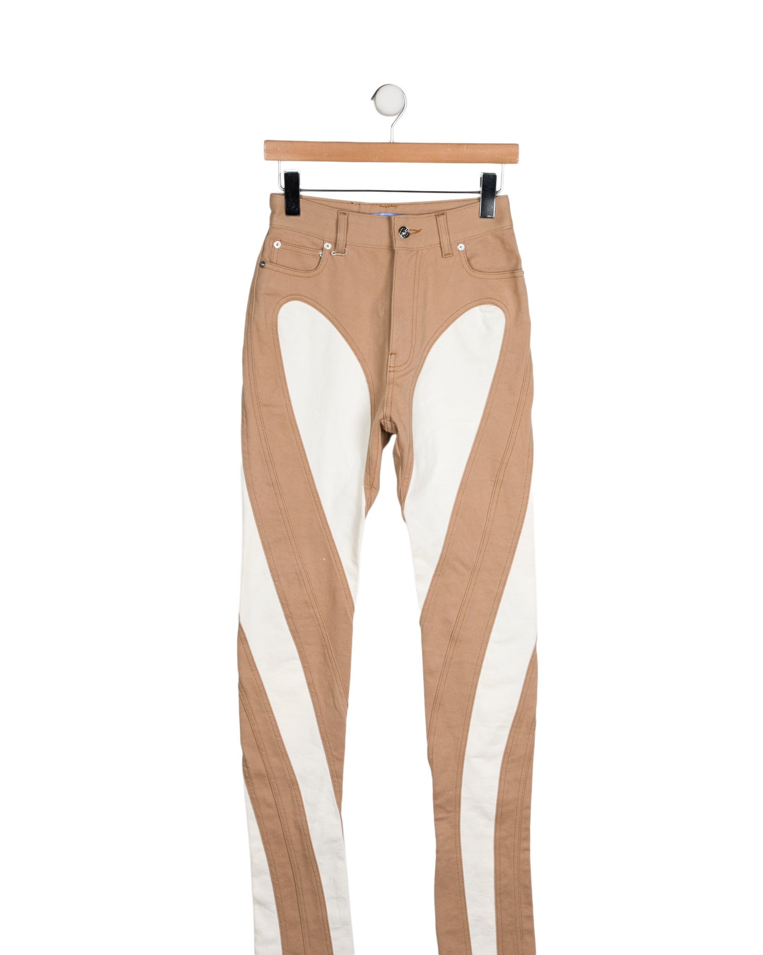 Mugler High-Rise Straight Leg Jeans