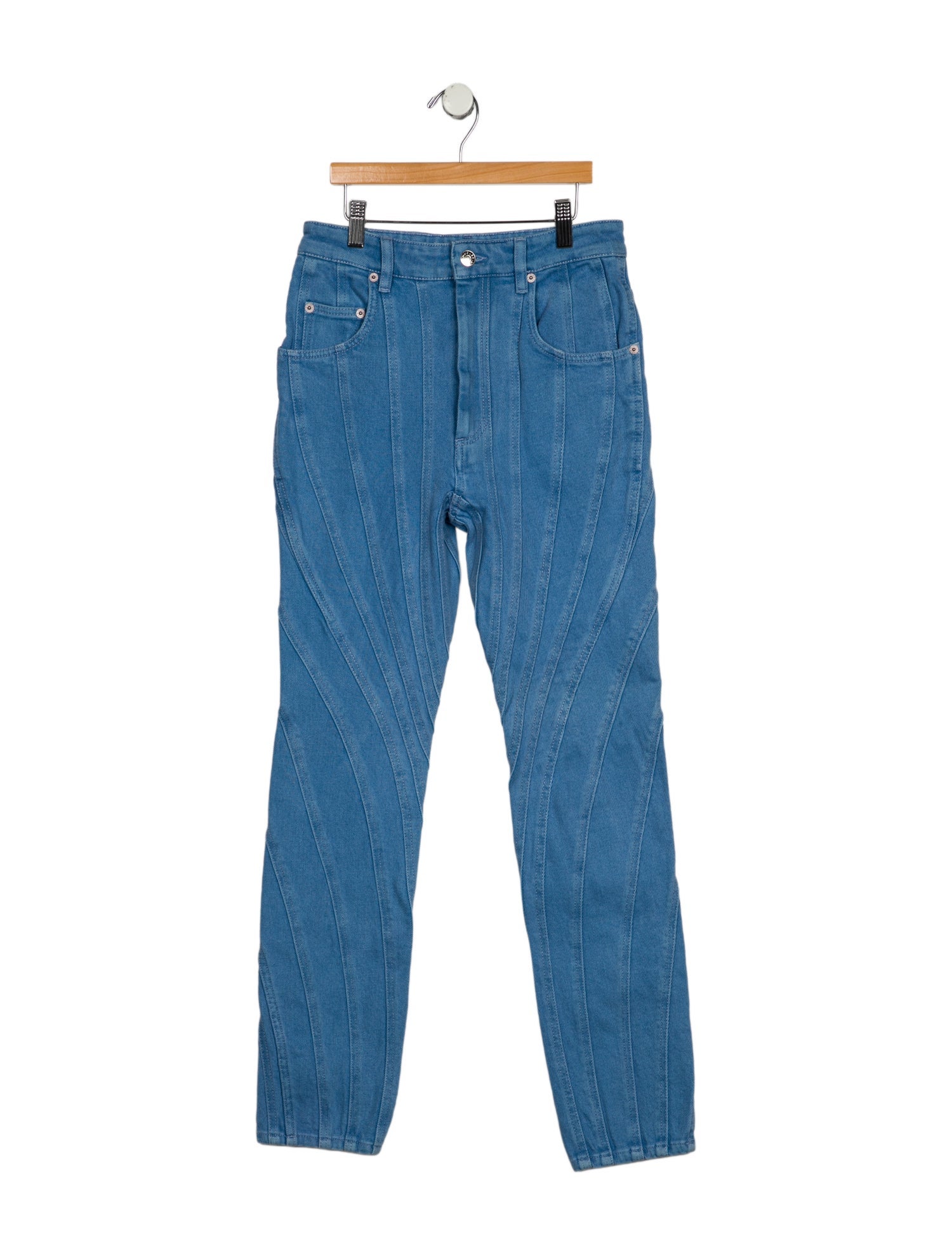 Mugler Mid-Rise Straight Leg Jeans