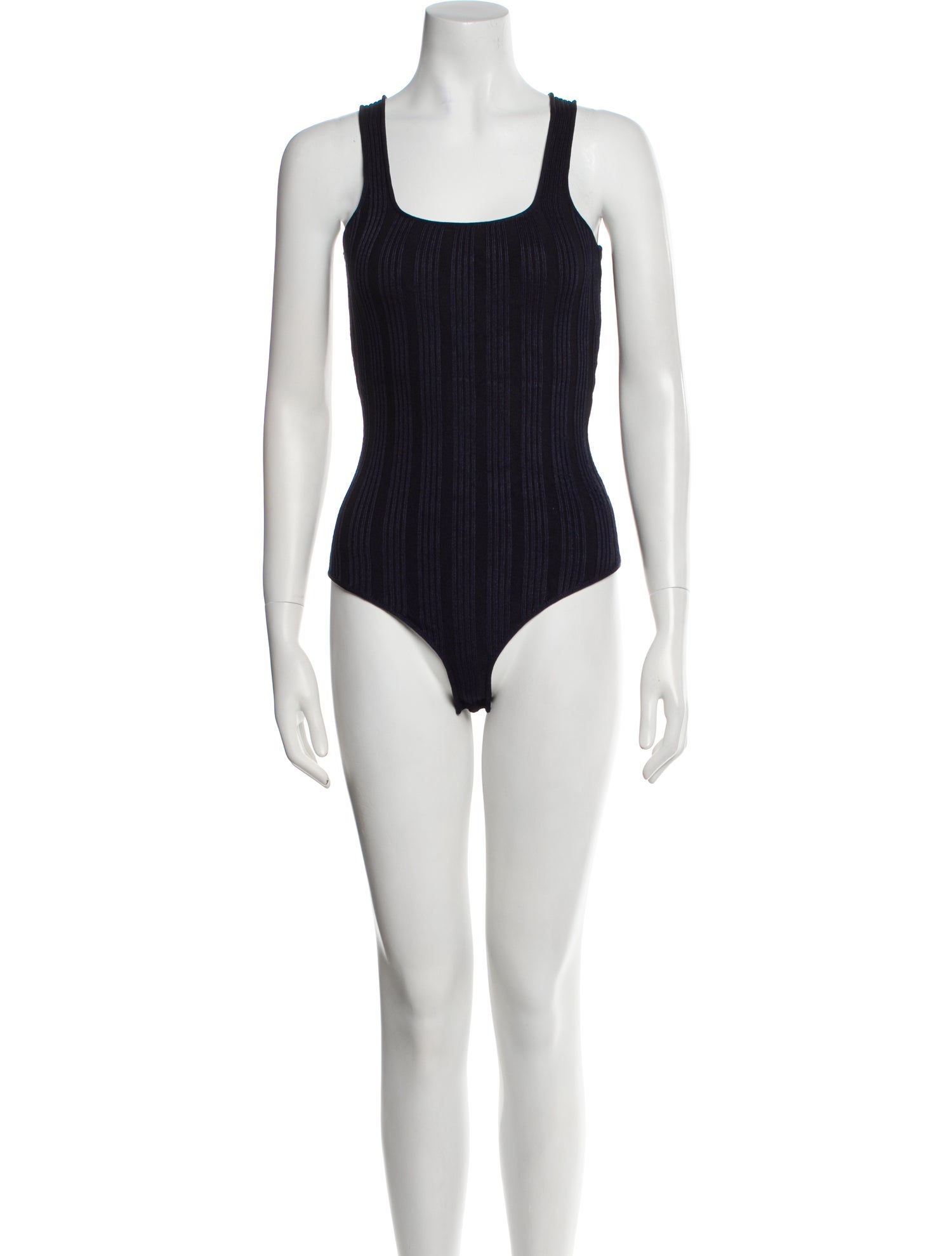 Mugler Square Neckline Sleeveless Bodysuit