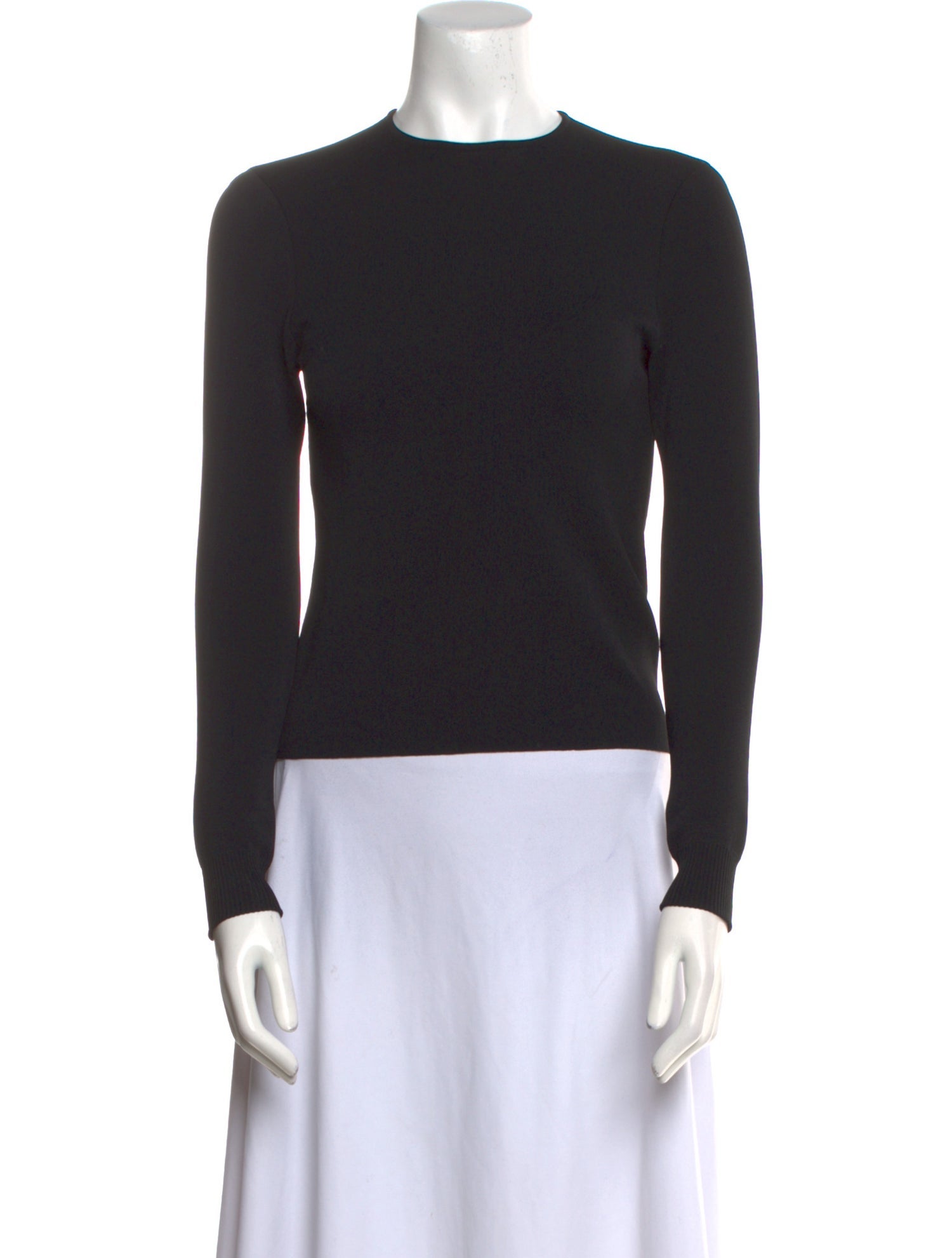Mugler Crew Neck Long Sleeve Top