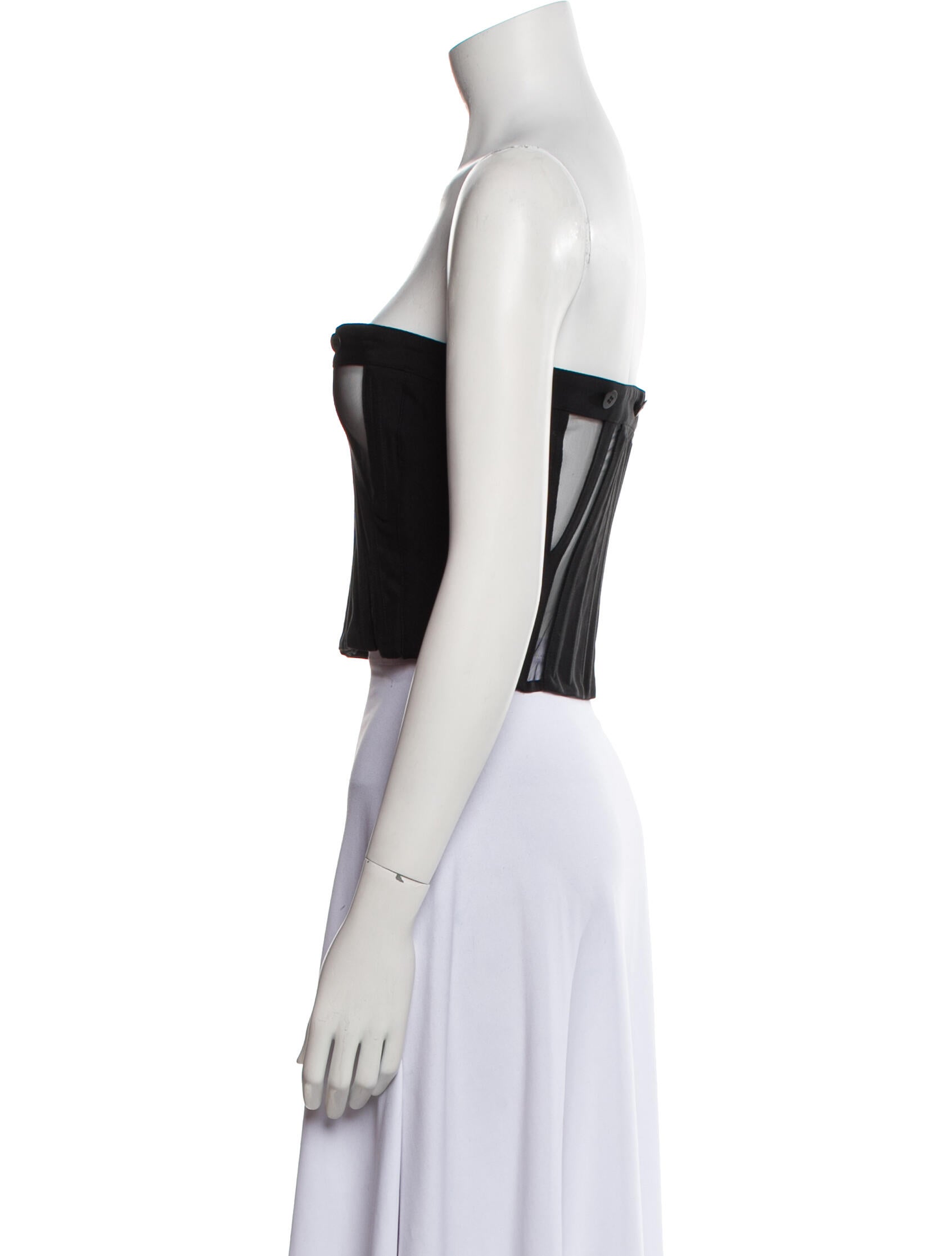 Mugler Strapless Crop Top