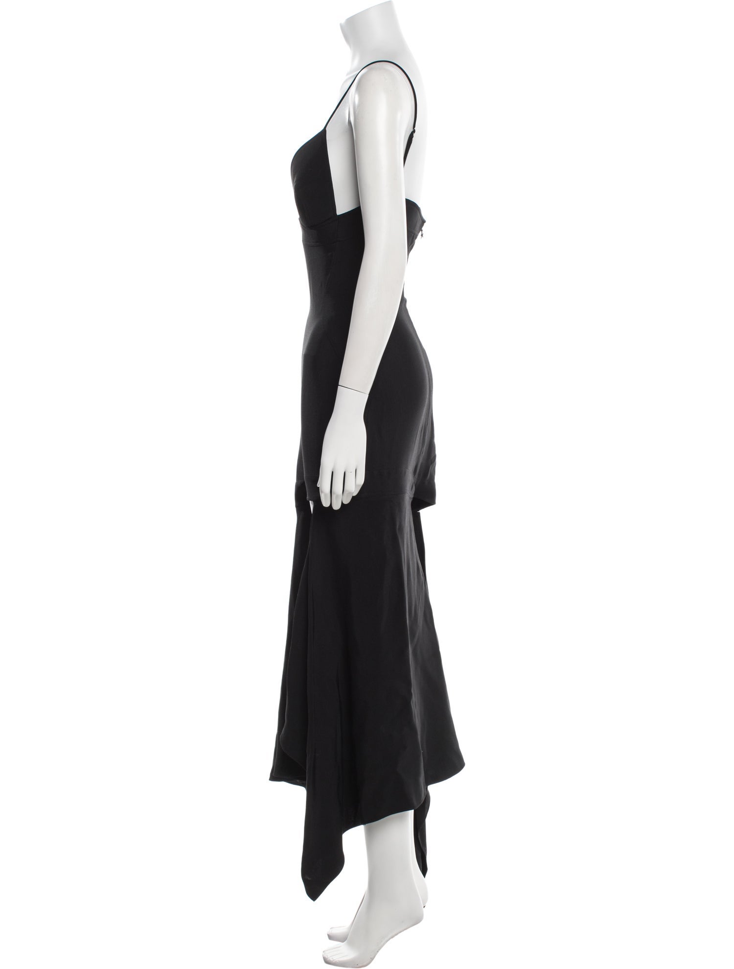 Mugler V-Neck Long Dress