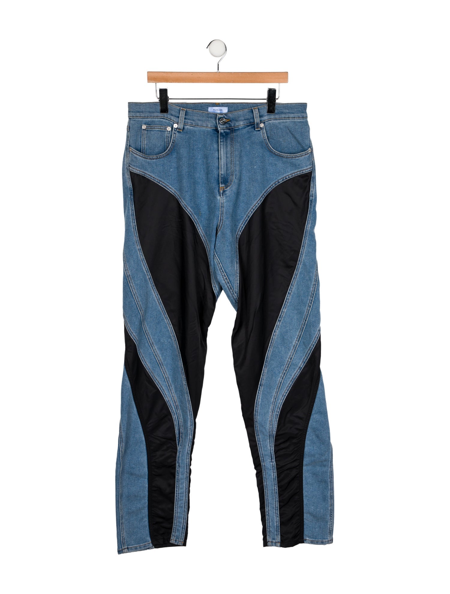 Mugler High-Rise Straight Leg Jeans