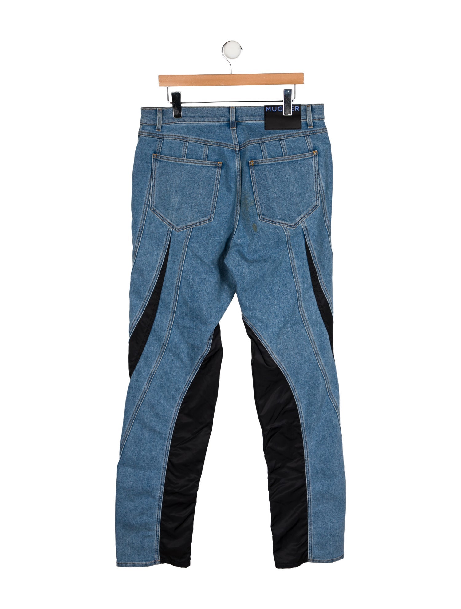 Mugler High-Rise Straight Leg Jeans