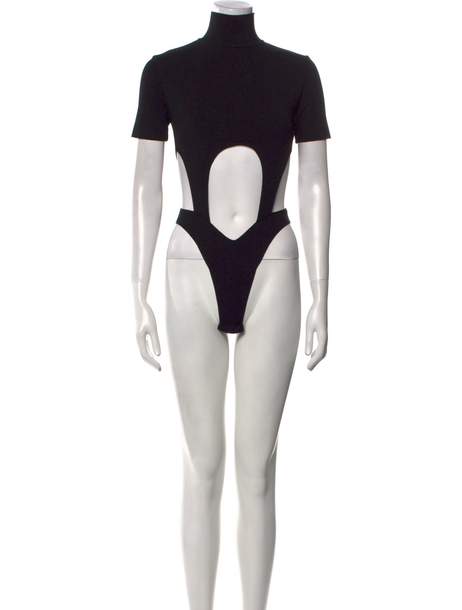 Mugler Turtleneck Short Sleeve Bodysuit