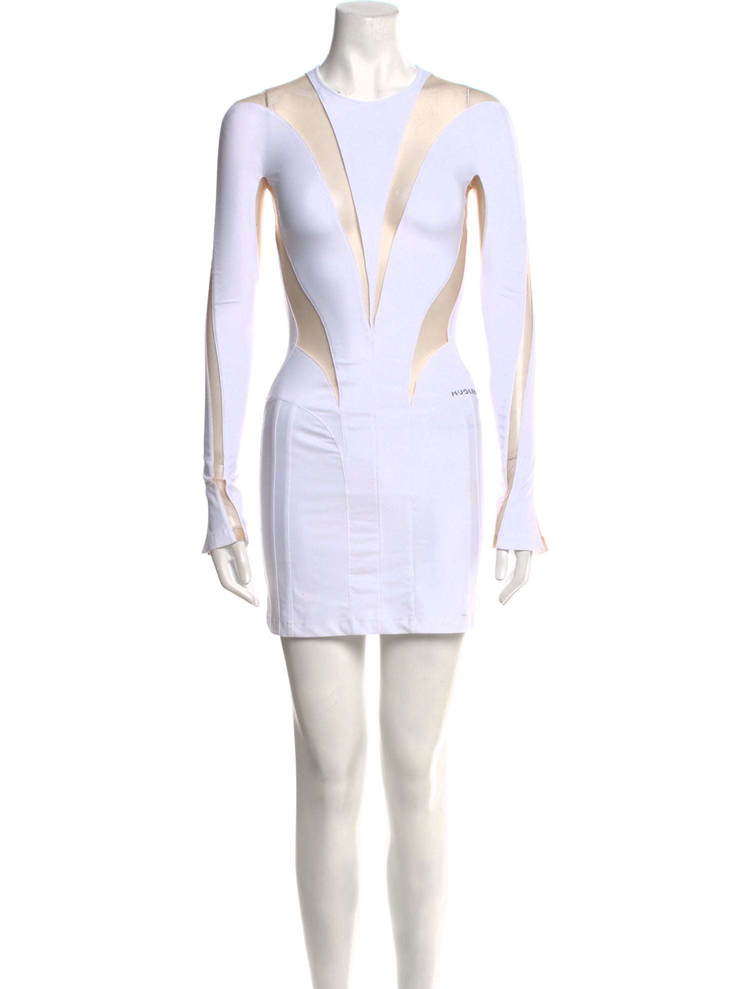 Mugler V-Neck Mini Dress