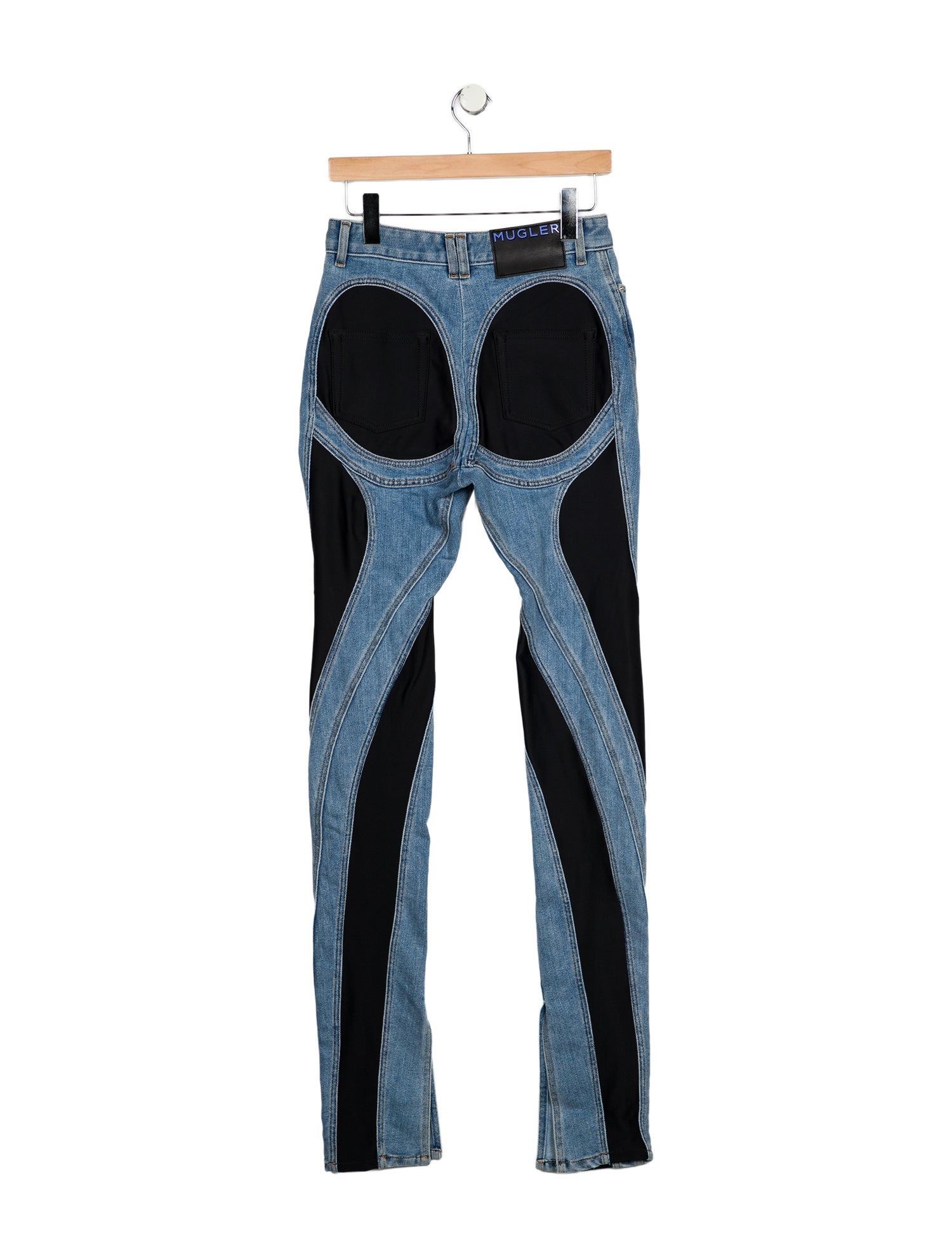 Mugler High-Rise Straight Leg Jeans