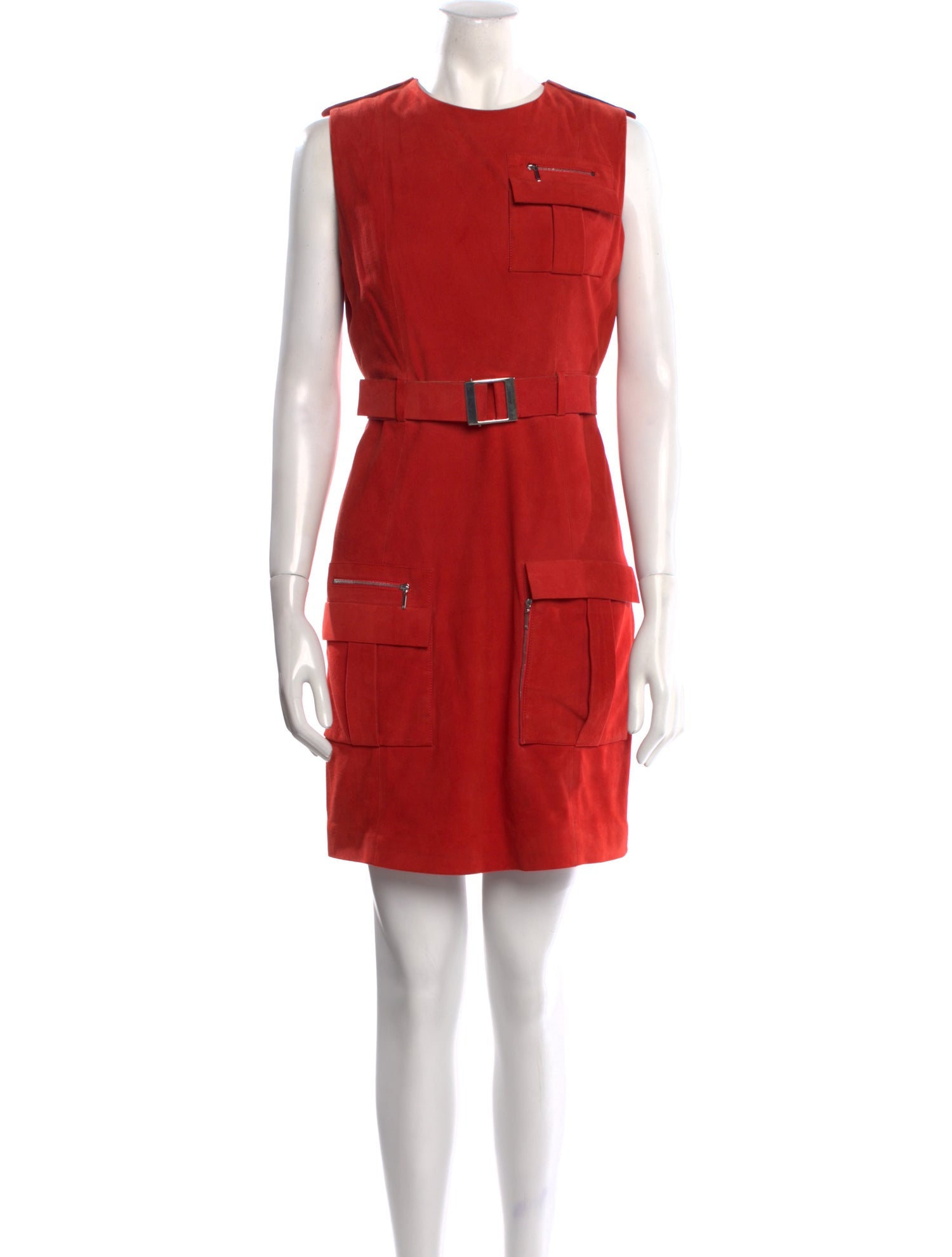 Mugler Suede Mini Dress