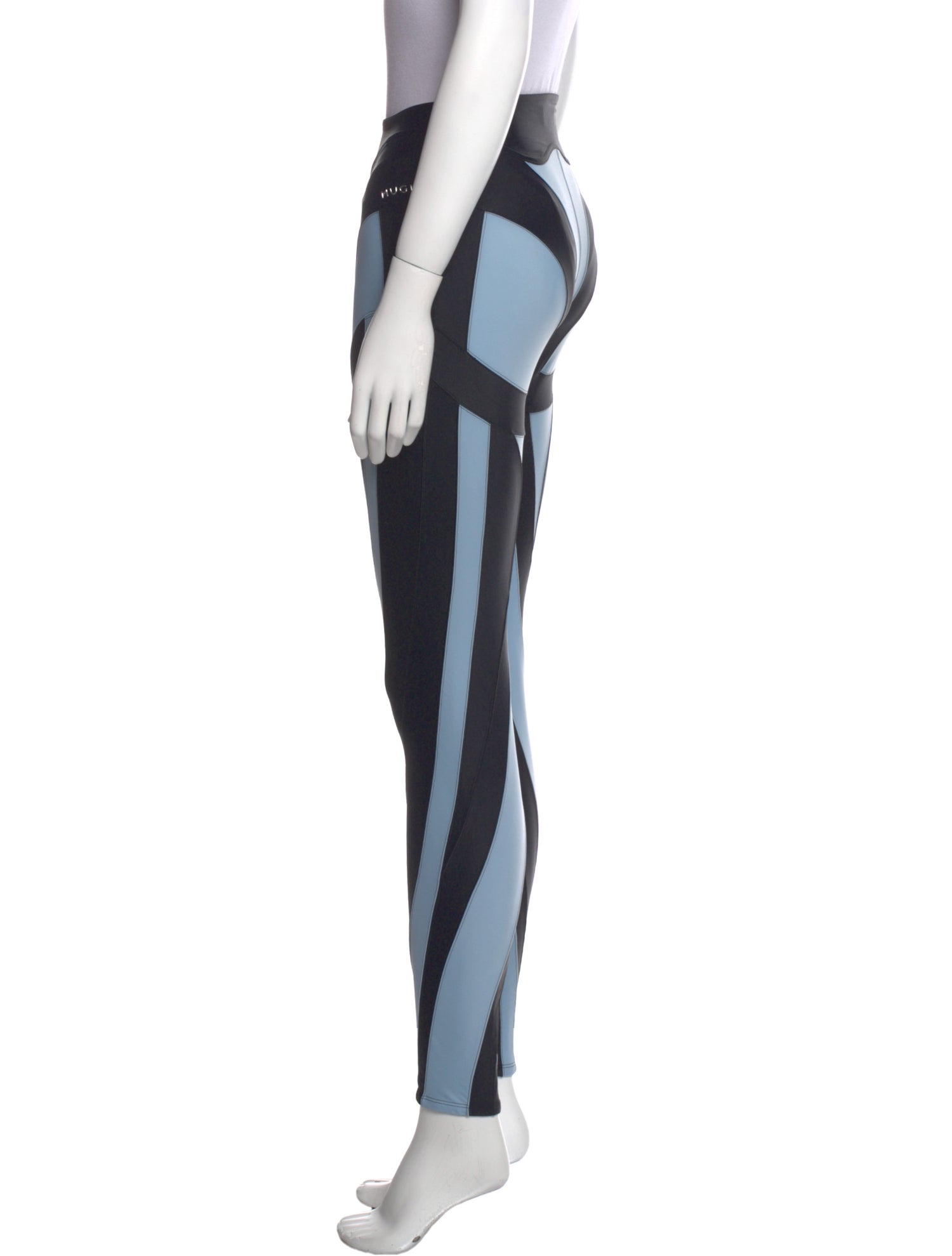 Mugler Colorblock Pattern Skinny Leg Pants