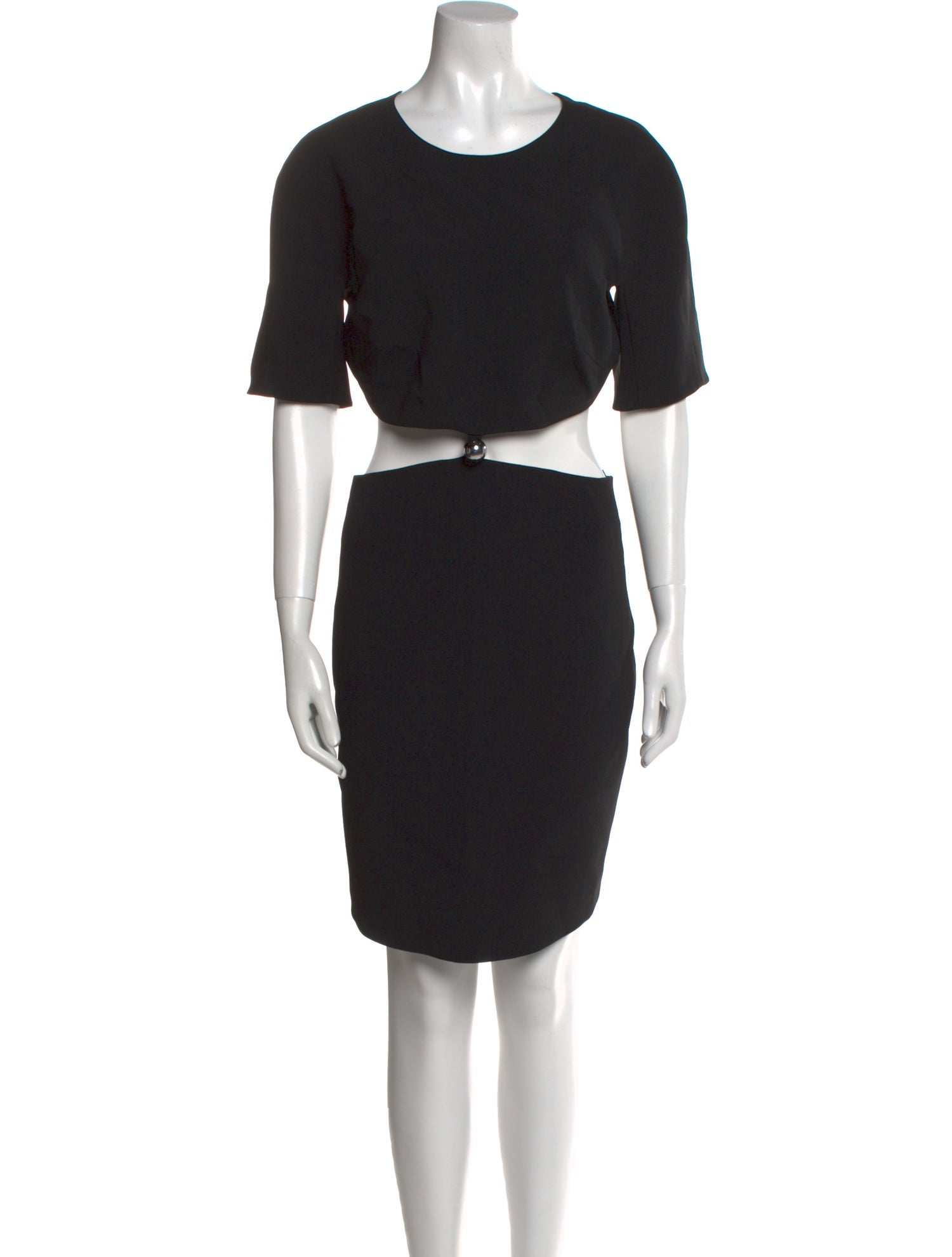 Mugler Crew Neck Knee-Length Dress