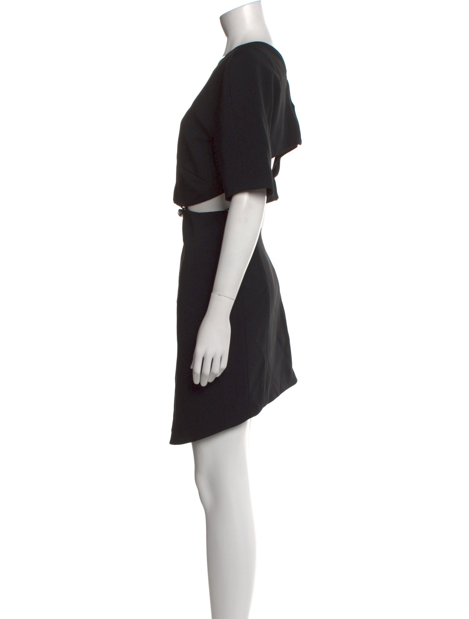 Mugler Crew Neck Knee-Length Dress