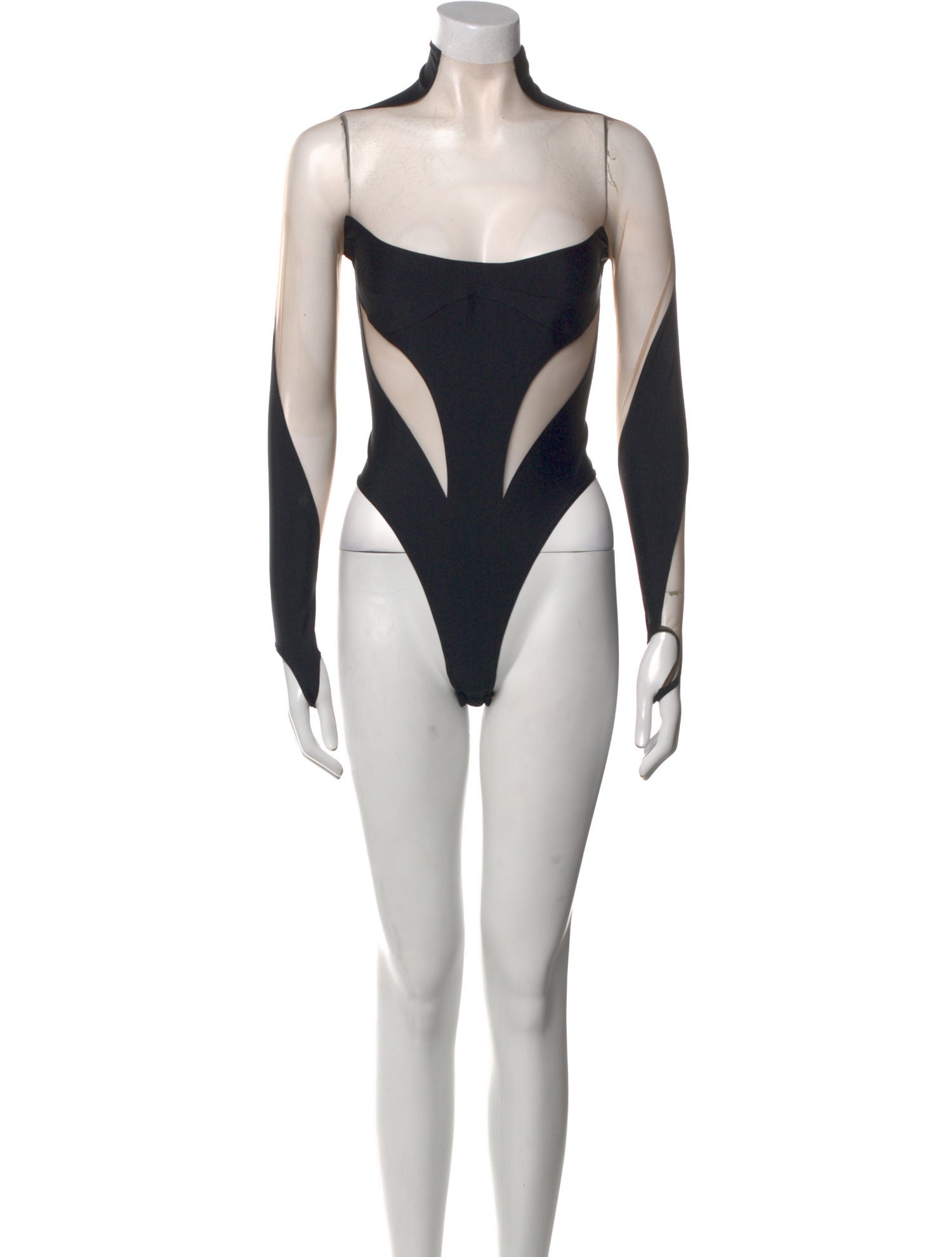 Mugler Printed Square Neckline Bodysuit