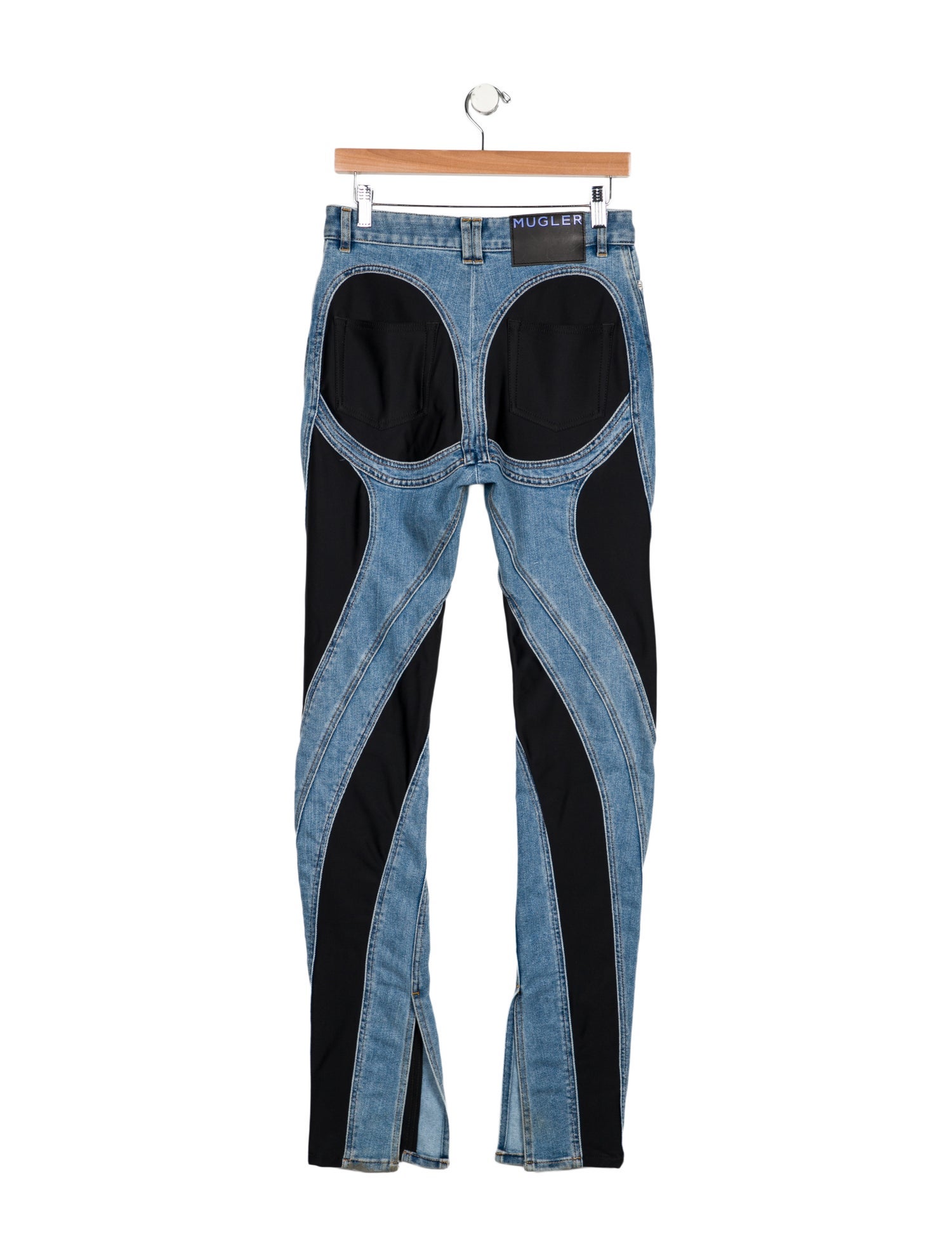 Mugler High-Rise Straight Leg Jeans