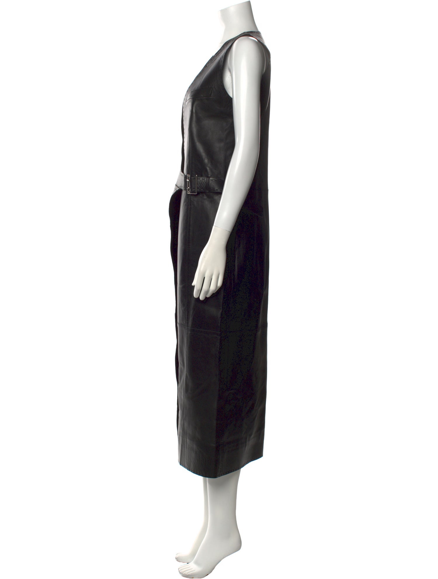 Mugler Leather Long Dress