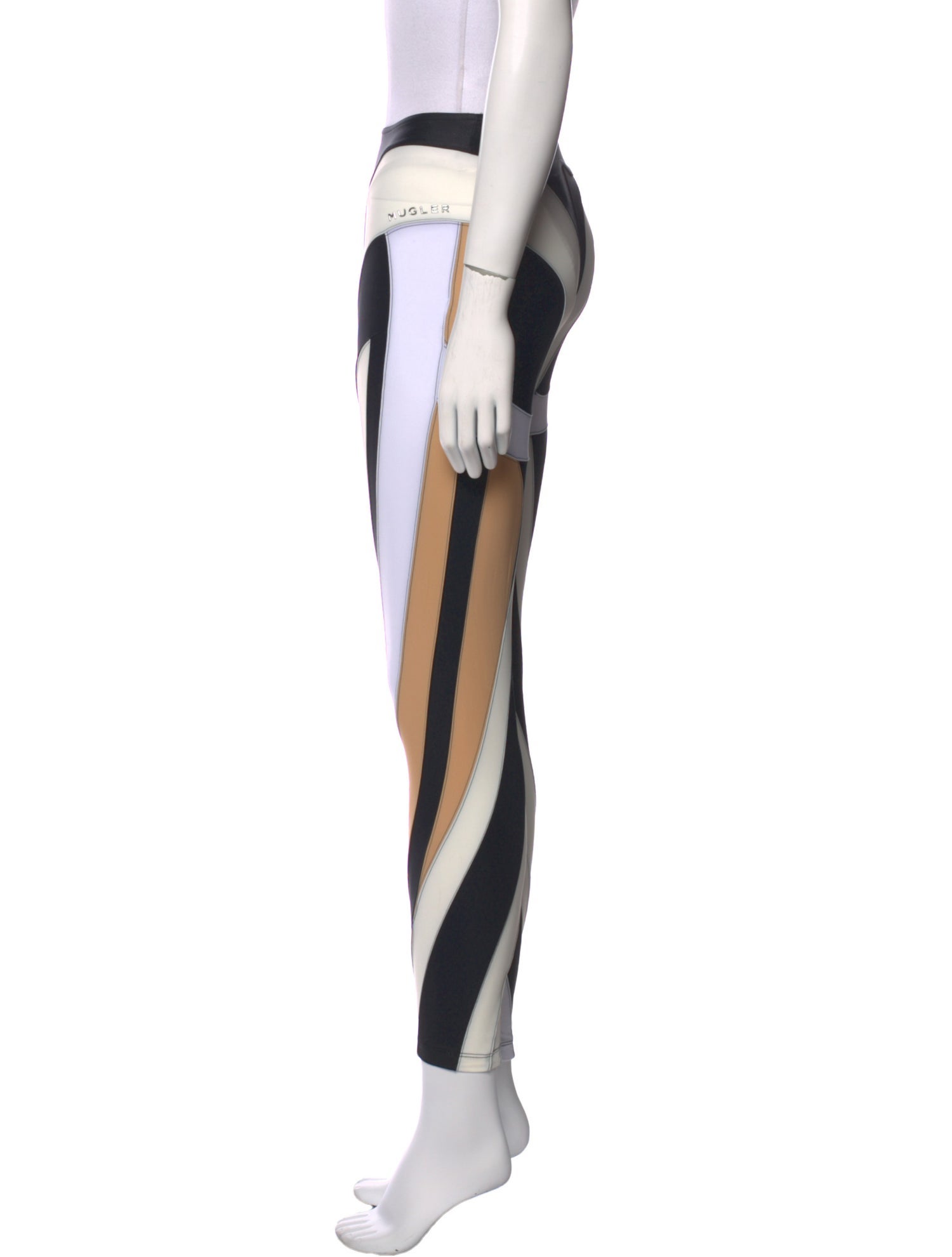 Mugler Striped Skinny Leg Pants
