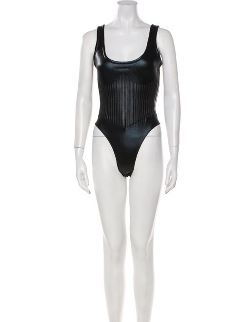 Mugler Scoop Neck Sleeveless Bodysuit