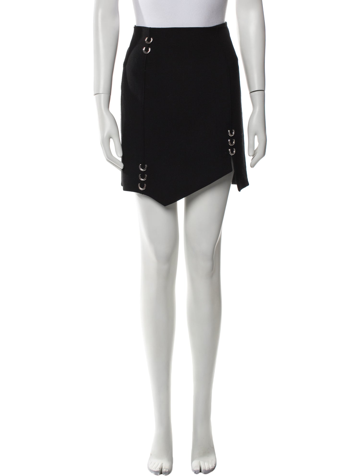 Mugler Virgin Wool Mini Skirt